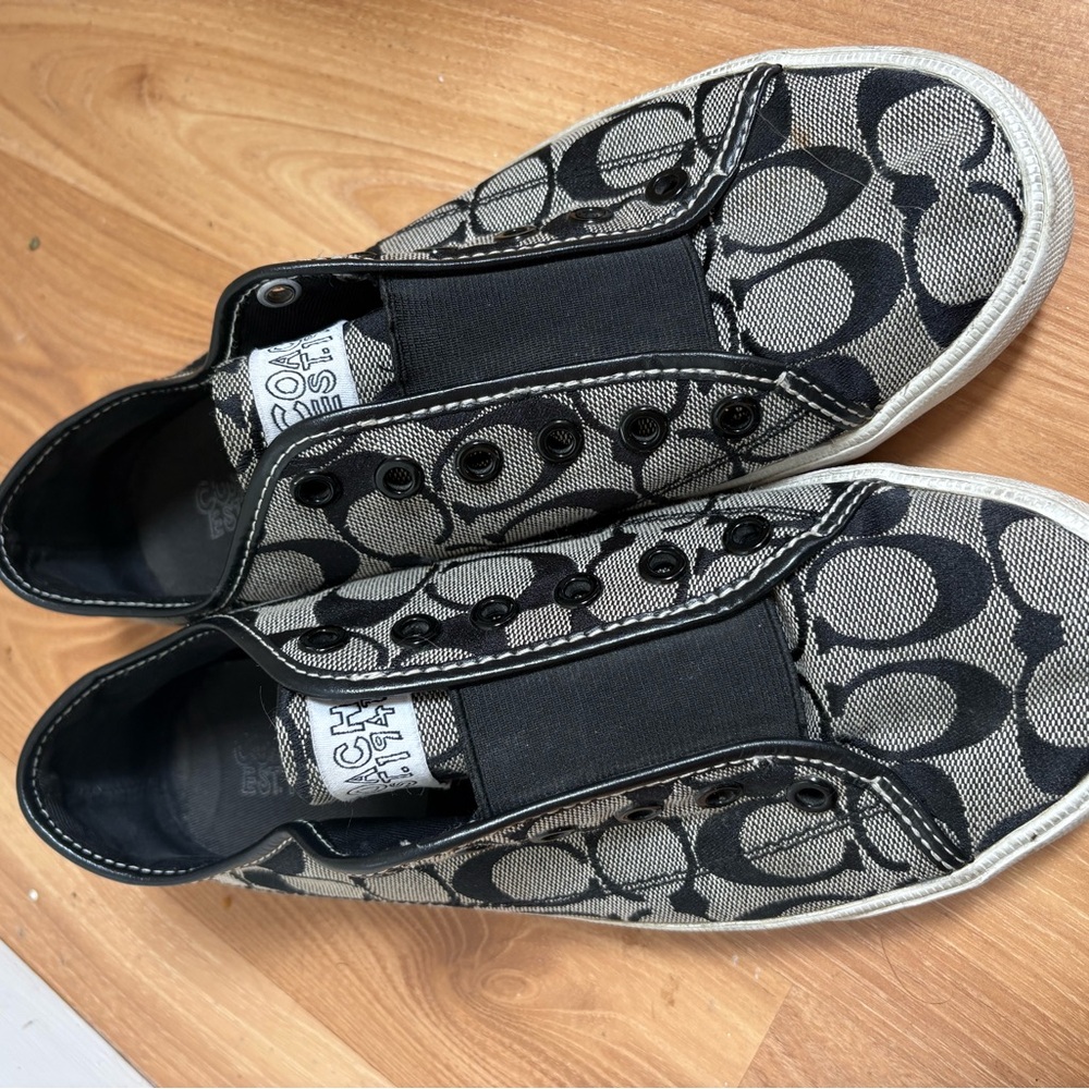Coach Bev Monogram Signature Logo Slip On Sneakers - Picture 12 of 14